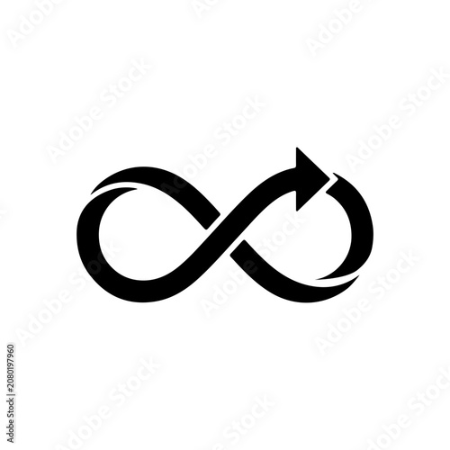 Creative Infinity Arrow Loop Logo With Circular Motion Business Identity Vector illustration