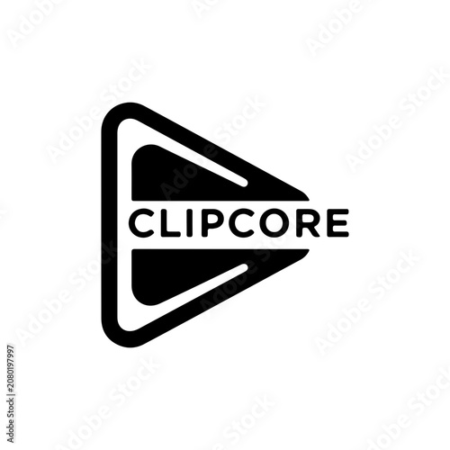 Creative Media Brand ClipCore Frame Logo For Modern Digital Business Branding Vector illustration