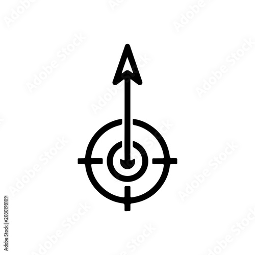 Success Aim Icon With Modern Minimal Design For Goal Achievement Branding Vector illustration