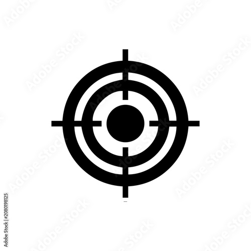 Target Focus Icon With Minimal Bullseye Design For Precision And Success Branding Vector illustration