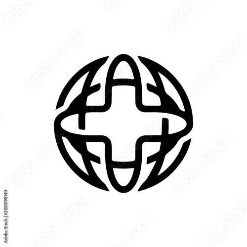 Universal Symbol Logo With Simple Modern Vector Design For Creative Business Branding Vector illustration