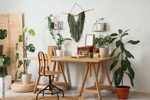 Interior of light office wi...