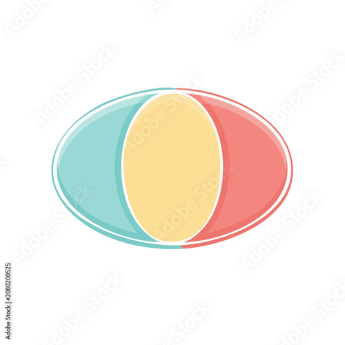 Abstract flat design circle with gradient colors