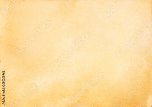 Minimalist Golden Ochre Watercolor Wash with Subtle Parchment Texture