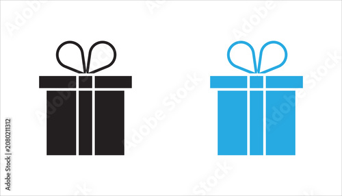 Minimal gift box line icon isolated on background. Suitable for presents, celebrations, birthdays, holidays, rewards, surprises, and special occasion concepts.