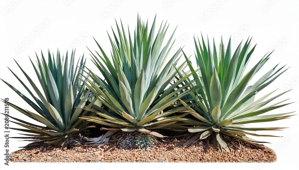 Fototapeta premium Group Of Agave Plant Isolated On White Background Png File