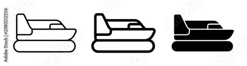 Photos Hovercraft Icons, Air Cushion Vehicle Symbols, Transportation Vector Graphics, S