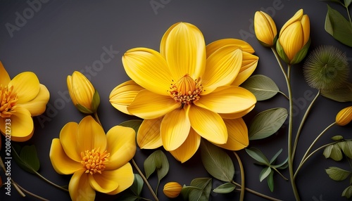 Yellow Flowers And Buds