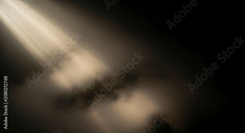 Golden Sunbeams Through Dark Clouds