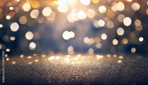 Abstract Of Christmas And Bokeh Light With Glitter Background