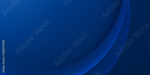 Royal blue abstract background featuring elegant dark curved shapes with subtle glowing edge lines for premium corporate designs.