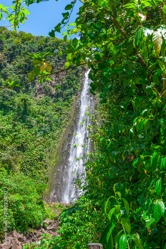 Deuxième chute du carbet à Basse-Terre, en Guadeloupe, Antilles Françaises.