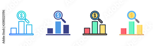 Obraz na płótnie Competitive Advantage Icon Set Multiple Style Collection
