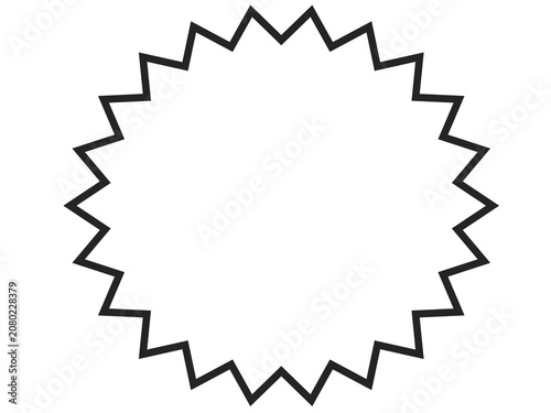 シンプルなギザギザの吹き出し