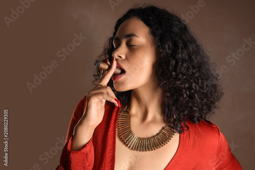 Sexy African-American woman...