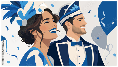 Tableau sur toile Happy New Year Celebration Couple.