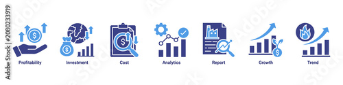 Canvastavla Investment Insight web banner icon vector illustration with icons of Profitabili