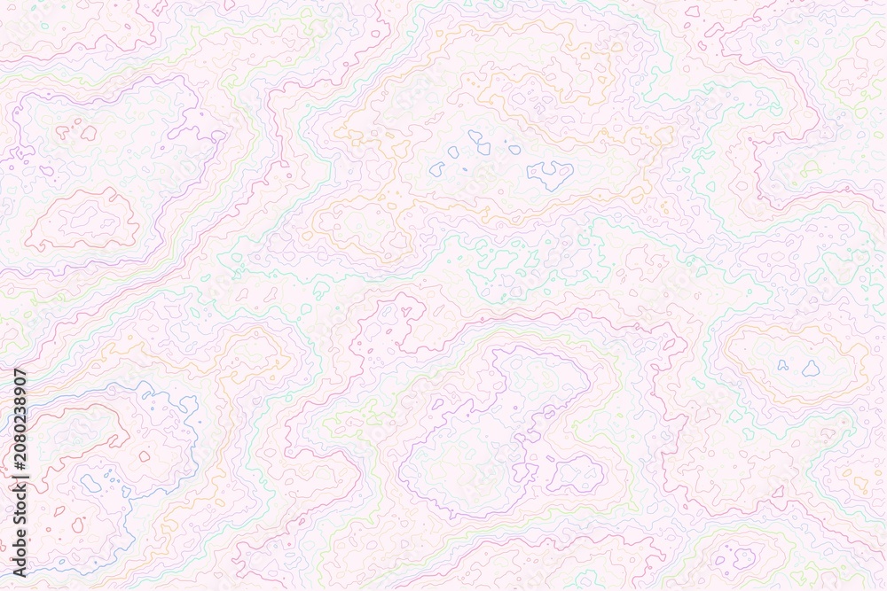 Fototapeta premium Contour spring organic terrain lines