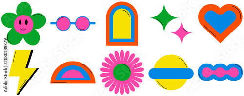 Cuadro en lienzo Retro Sticker