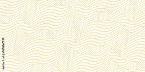 Yellow instant noodles, pasta and spaghetti texture with geometric wavy lines. Ramen, pasta vector pattern. Abstract food illustration background