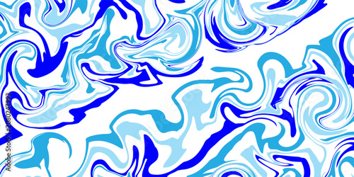 Abstract background seamless pattern with colorful waves. Trendy vector illustration in retro psychedelic style.