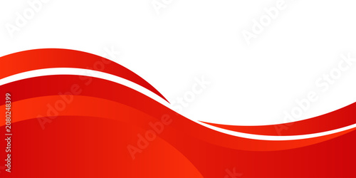 Vector red line background curve element with white space for text and message design, overlapping layers, vector