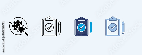 Photos Verify Multiple Icon Illustration Vector