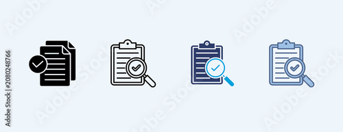 Tableau sur toile Validate Multiple Icon Illustration Vector
