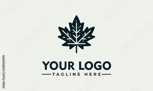 Minimalist Maple Leaf Vector Logo Illustration Design Template for Modern Branding Identity