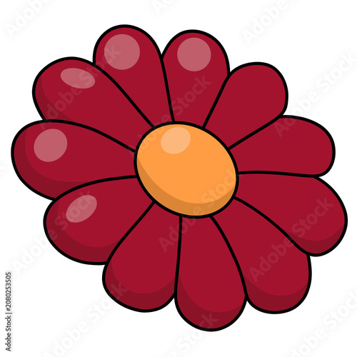 Cute Daisy Flower Cartoon Illustration