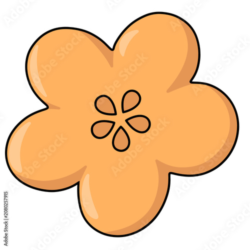 Cute Kawaii Simple Flower Cartoon Illustration