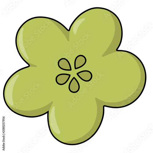 Cute Kawaii Simple Flower Cartoon Illustration