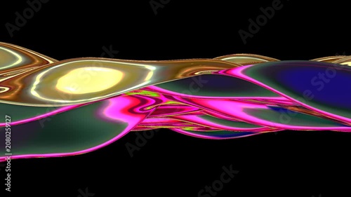 Colorful Neon Waves on Black Background. Glowing Spectrum Waves Abstract Design. abstract yellow silk background . Abstract Background for VJs, Motion Designers, and Event Visuals.	
