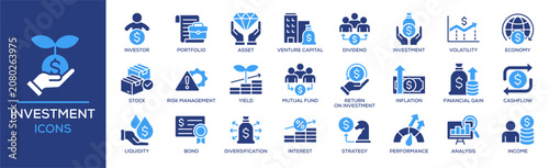 Foto Investment icon set