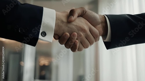 Business People Handshake in Formal Suits Closing a Deal