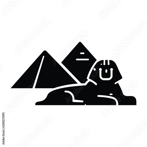 Pyramid monument ancient architecture icon