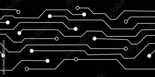 Gradient Circuit Board Technology Background Vector.