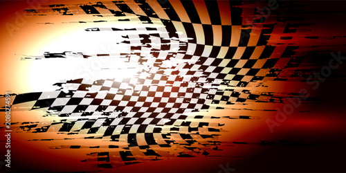 Quadro su tela abstract background - racing theme, vintage palette