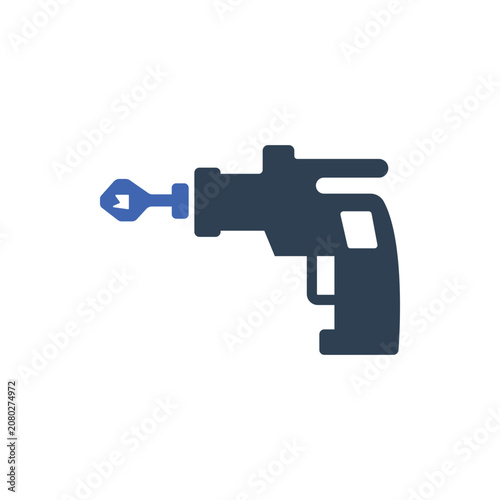 Power Drill Icon, Drill Tool Icon