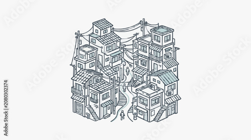 Intricate line art illustration of a castle fortress.