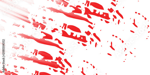 Red and white Tire tracks, eps 10