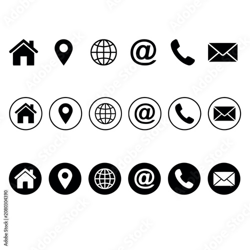 essentials contacts symbol collection