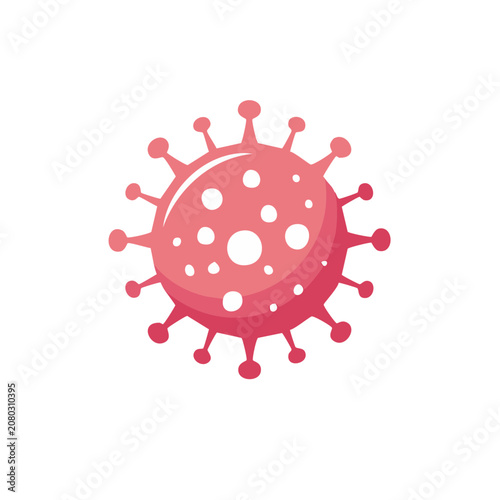 Red Coronavirus Icon Vector