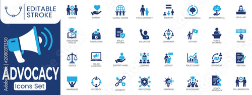 Foto Advocacy icon set