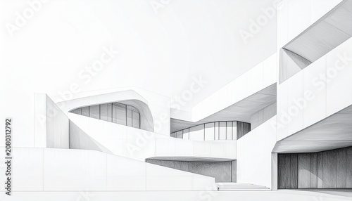Highly Detailed Pencil Art of Architectural Elements with Realistic Shading Clean White Background and Spacious Copy Space for Branding Marketing Presentations and Creative Design Projects