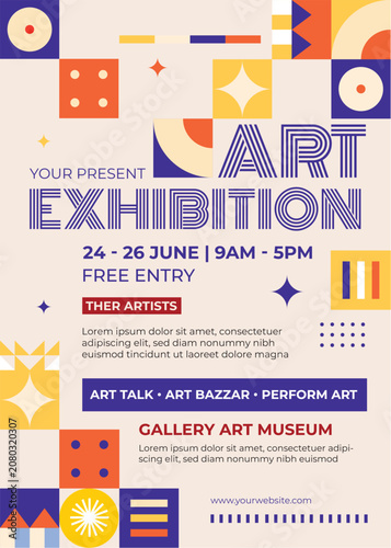 Modern Art Exhibition Flyer