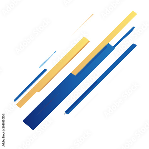 Abstract dynamic brush strokes vector design