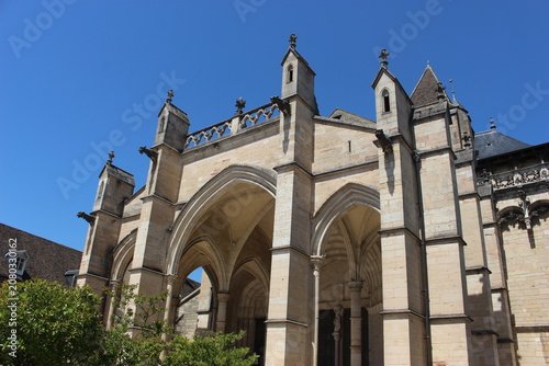 Tableau sur toile Basilique Notre-Dame (église collégiale) de Beaune : façade (porche)