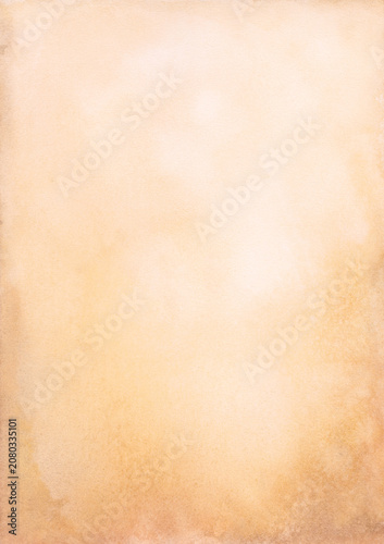 Delicate Hand-Painted Creamy Beige Watercolor Wash on Textured Paper
