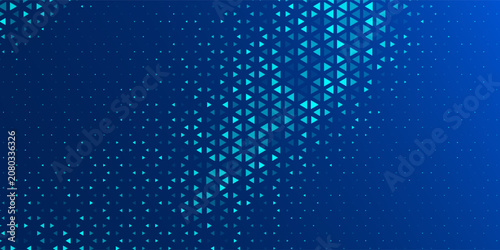 Canvastavla Blue neon triangle texture